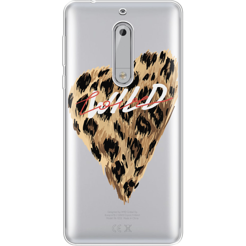 Прозрачный чехол Uprint Nokia 5 Wild Love