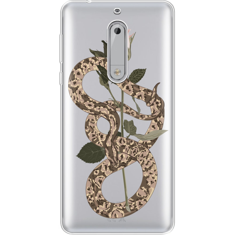 Прозрачный чехол Uprint Nokia 5 Glamor Snake