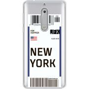 Прозрачный чехол Uprint Nokia 5 Ticket New York