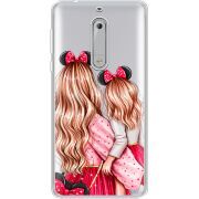 Прозрачный чехол Uprint Nokia 5 Mouse Girls