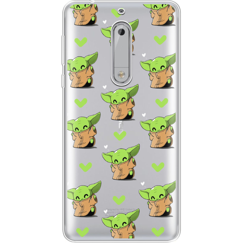 Прозрачный чехол Uprint Nokia 5 Pattern Baby Yoda