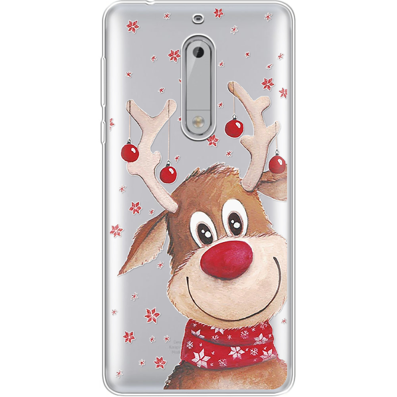 Прозрачный чехол Uprint Nokia 5 Winter Deer