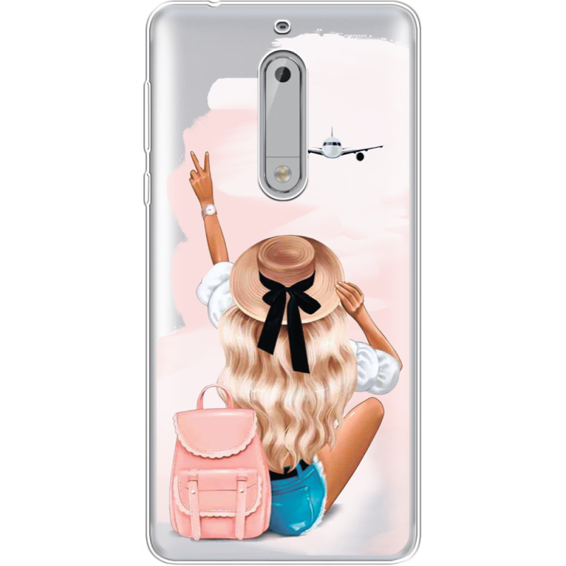 Прозрачный чехол Uprint Nokia 5 Travel Girl