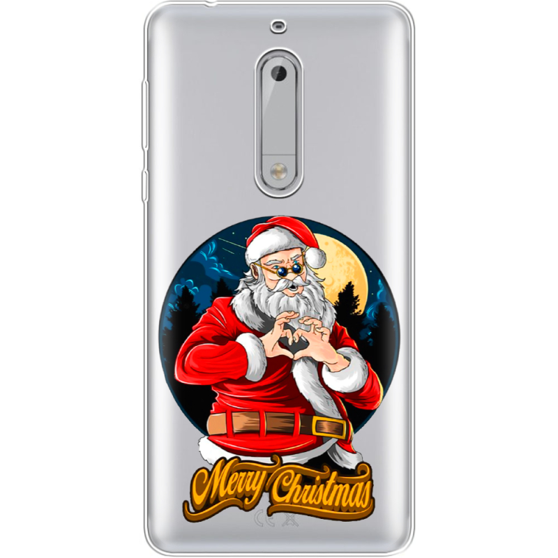 Прозрачный чехол Uprint Nokia 5 Cool Santa