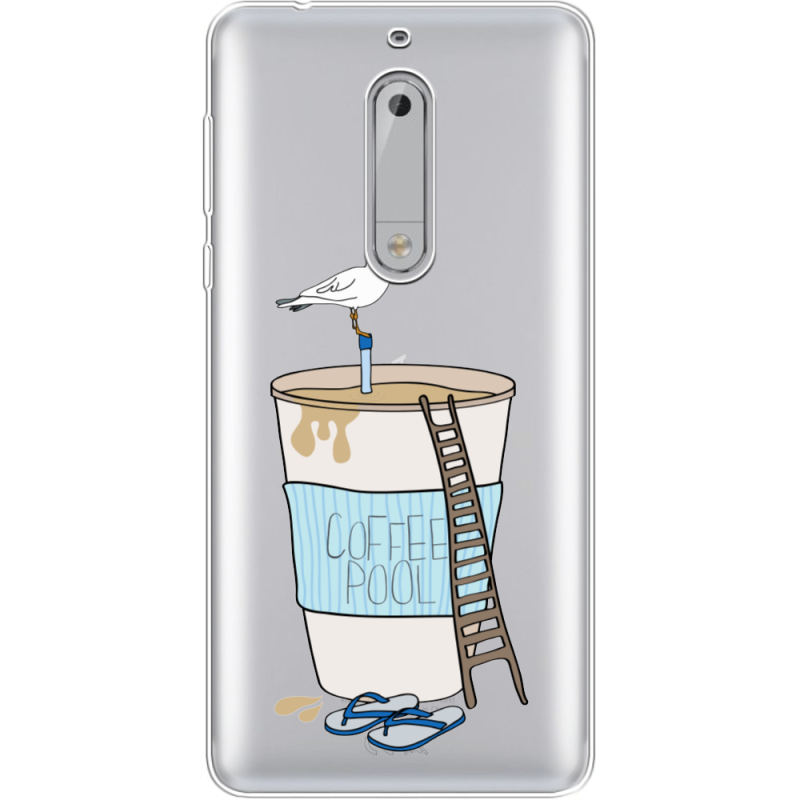 Прозрачный чехол Uprint Nokia 5 Segull in Cofee Pool