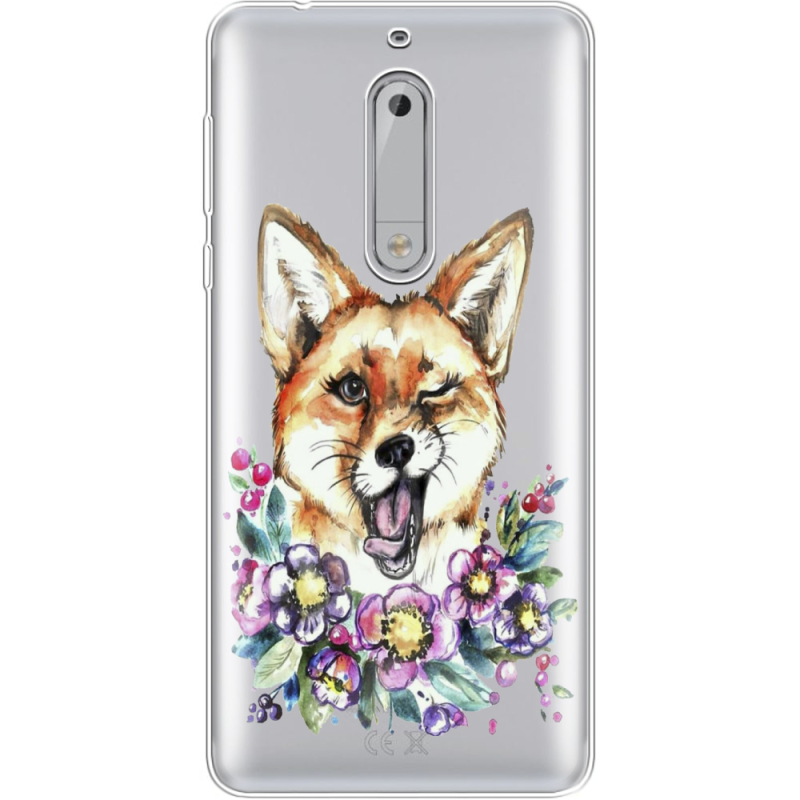 Прозрачный чехол Uprint Nokia 5 Winking Fox