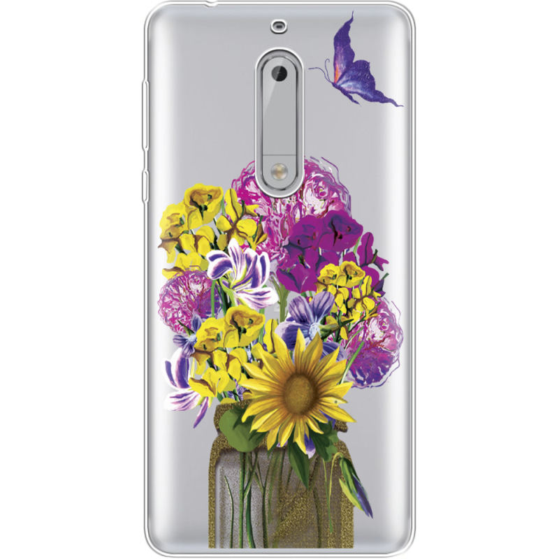 Прозрачный чехол Uprint Nokia 5 My Bouquet