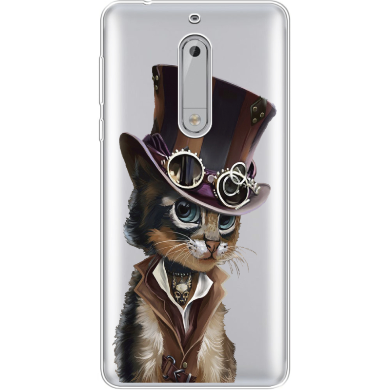 Прозрачный чехол Uprint Nokia 5 Steampunk Cat