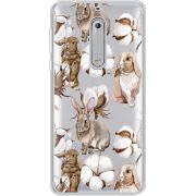 Прозрачный чехол Uprint Nokia 5 Cotton and Rabbits