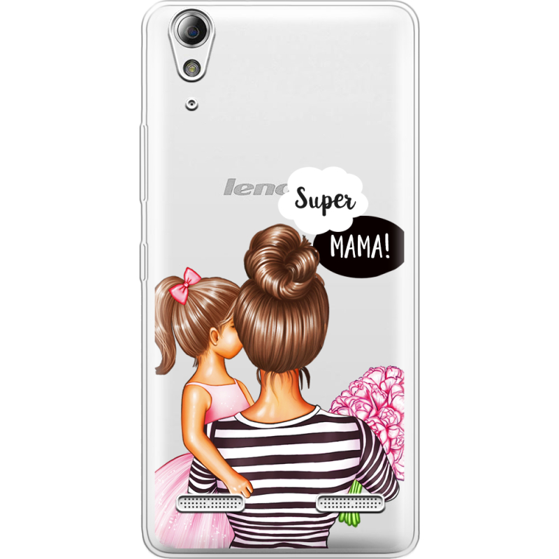 Прозрачный чехол Uprint Lenovo A6000/A6010 Super Mama and Daughter