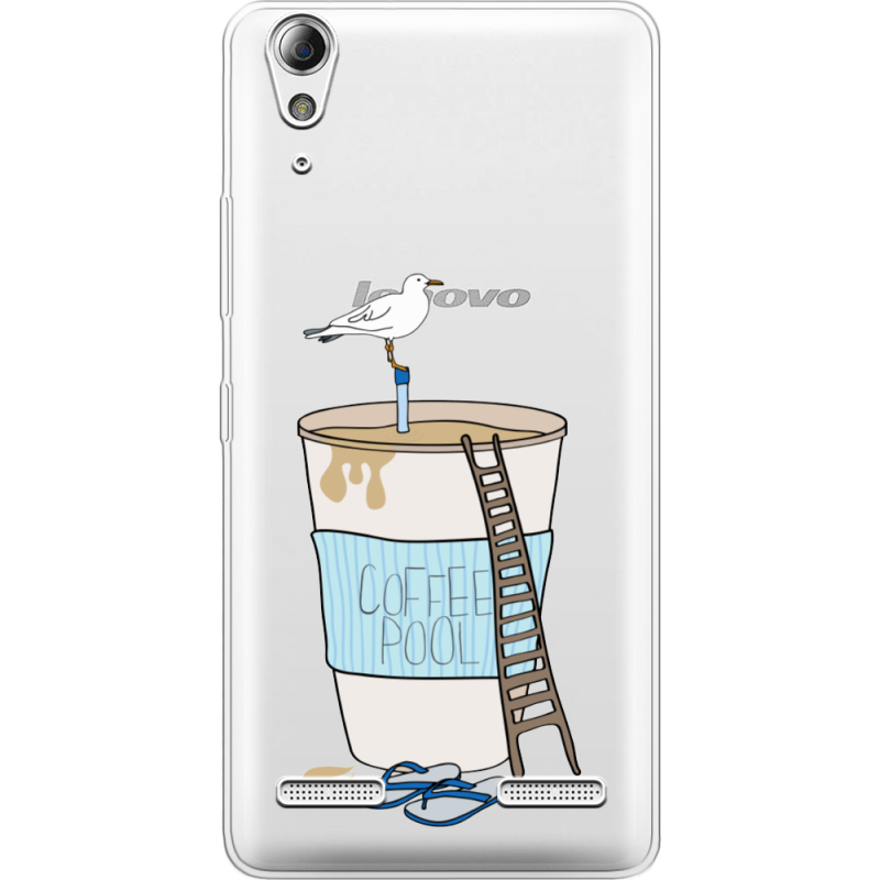 Прозрачный чехол Uprint Lenovo A6000/A6010 Segull in Cofee Pool