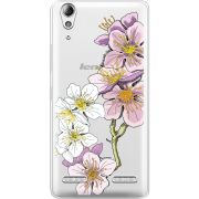 Прозрачный чехол Uprint Lenovo A6000/A6010 Cherry Blossom