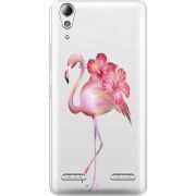 Прозрачный чехол Uprint Lenovo A6000/A6010 Floral Flamingo