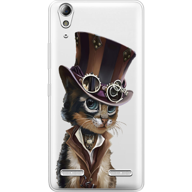 Прозрачный чехол Uprint Lenovo A6000/A6010 Steampunk Cat