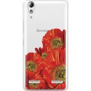 Прозрачный чехол Uprint Lenovo A6000/A6010 Red Poppies