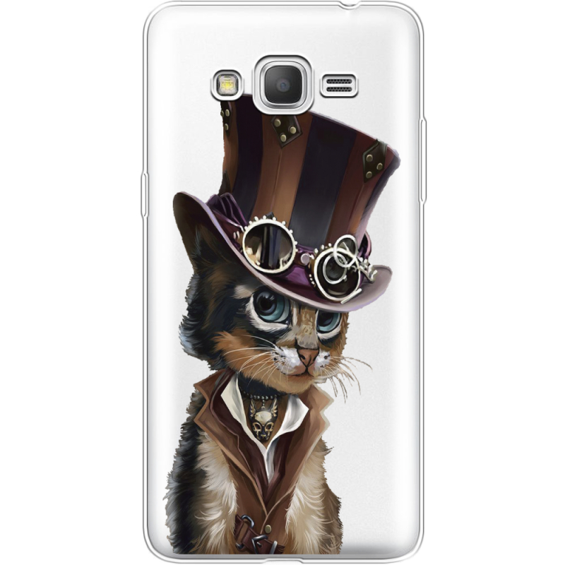 Прозрачный чехол Uprint Samsung G530 /G531 Galaxy Grand Prime Steampunk Cat