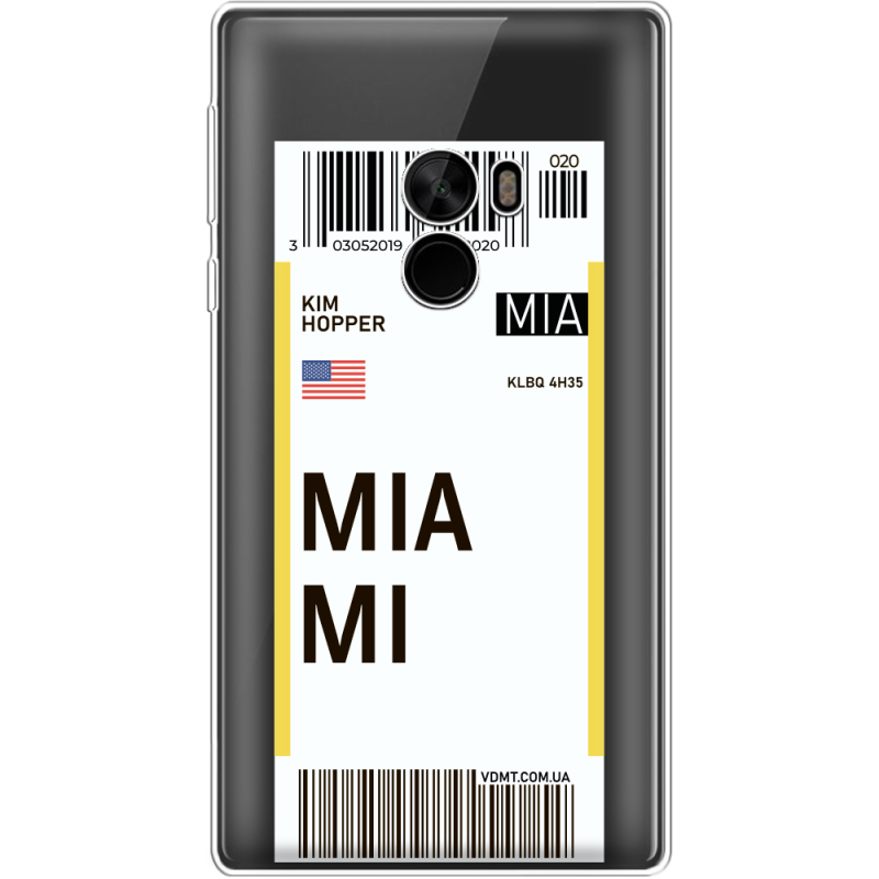 Прозрачный чехол Uprint Xiaomi Mi Mix Ticket Miami