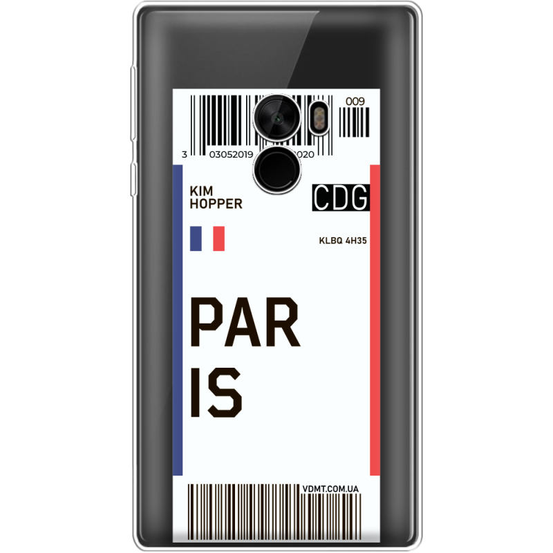 Прозрачный чехол Uprint Xiaomi Mi Mix Ticket Paris