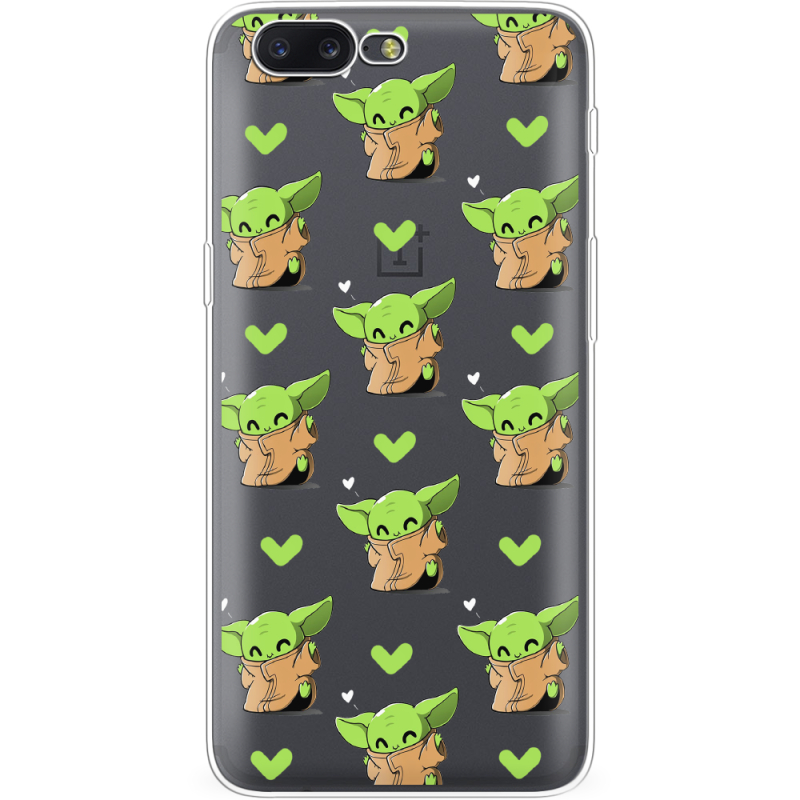 Прозрачный чехол Uprint OnePlus 5 Pattern Baby Yoda