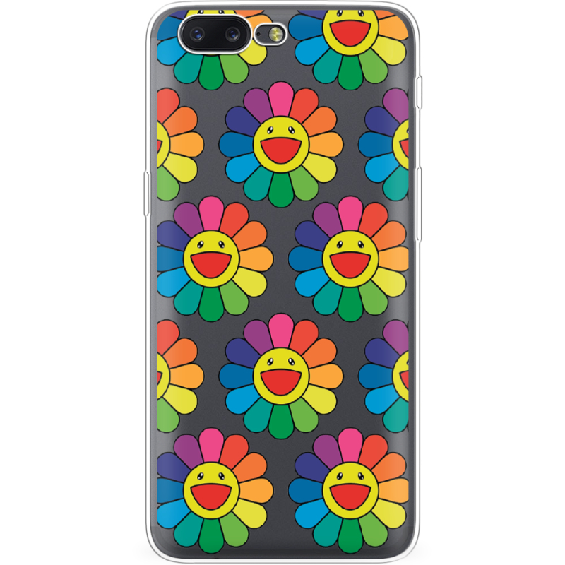 Прозрачный чехол Uprint OnePlus 5 Hippie Flowers