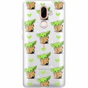 Прозрачный чехол Uprint Nokia 7 Plus Pattern Baby Yoda