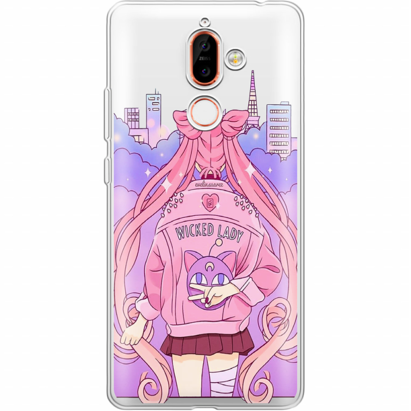 Прозрачный чехол Uprint Nokia 7 Plus Wiked Lady