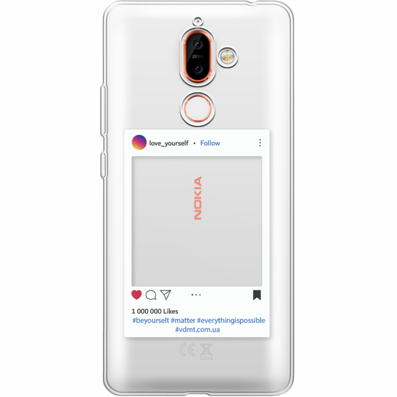 Прозрачный чехол Uprint Nokia 7 Plus Insta