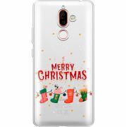 Прозрачный чехол Uprint Nokia 7 Plus Merry Christmas