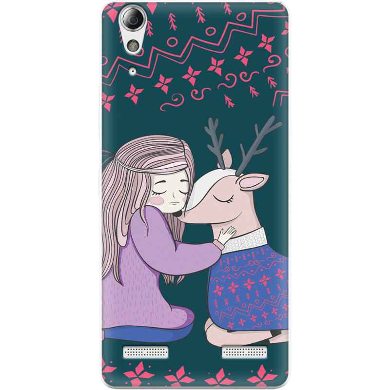 Чехол Uprint Lenovo A6000 Girl and deer