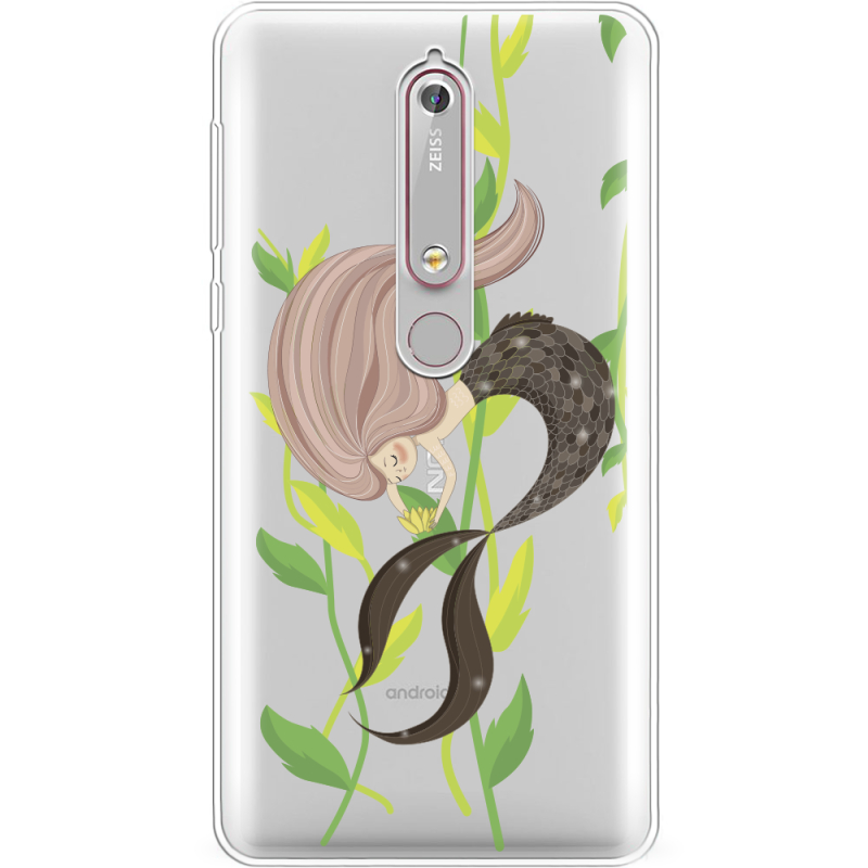 Прозрачный чехол Uprint Nokia 6 2018 Cute Mermaid