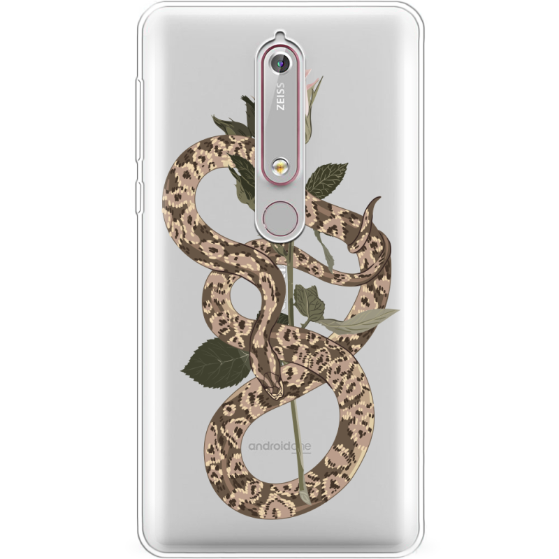 Прозрачный чехол Uprint Nokia 6 2018 Glamor Snake