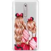 Прозрачный чехол Uprint Nokia 6 2018 Mouse Girls