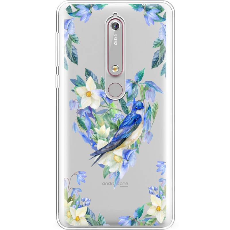Прозрачный чехол Uprint Nokia 6 2018 Spring Bird