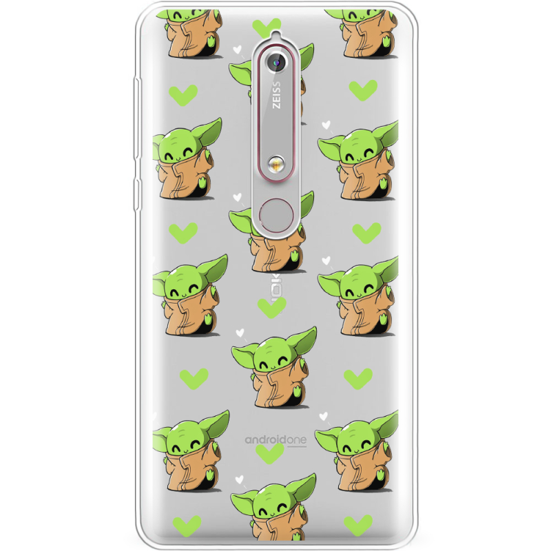 Прозрачный чехол Uprint Nokia 6 2018 Pattern Baby Yoda