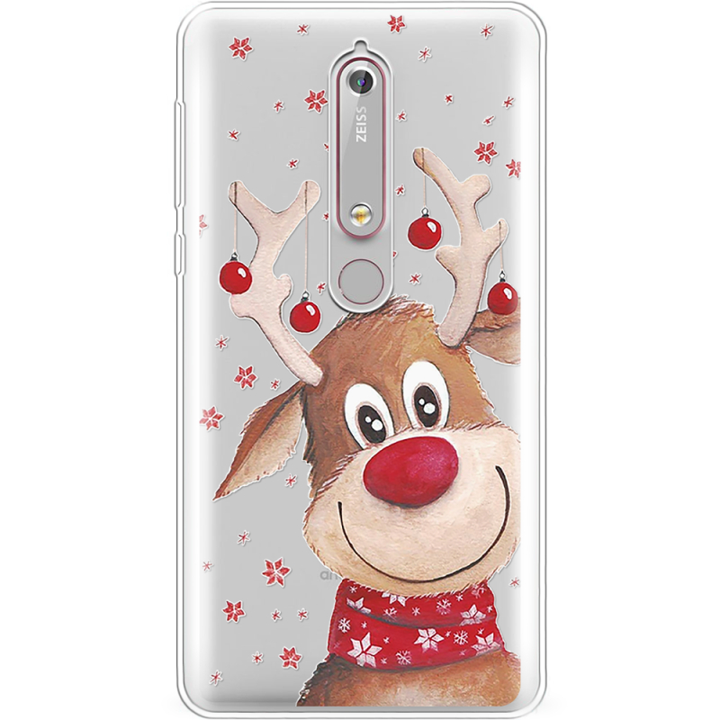 Прозрачный чехол Uprint Nokia 6 2018 Winter Deer