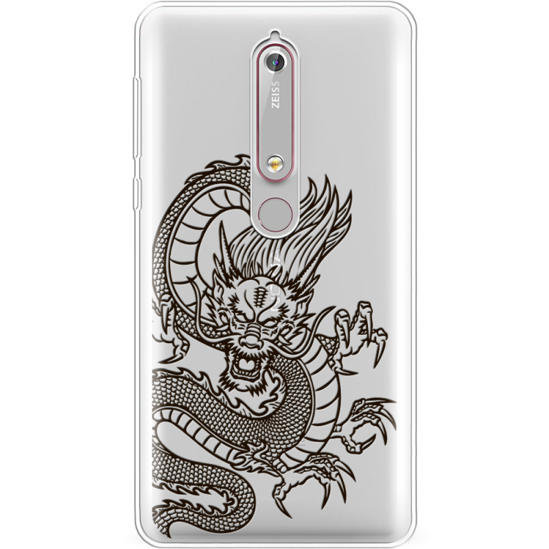 Прозрачный чехол Uprint Nokia 6 2018 Chinese Dragon