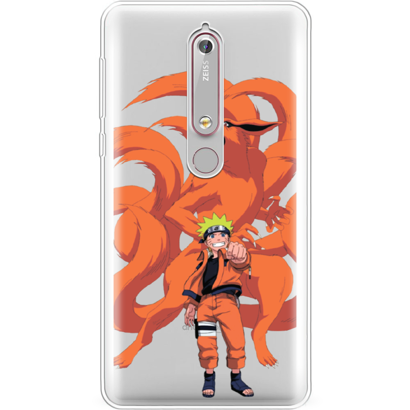 Прозрачный чехол Uprint Nokia 6 2018 Naruto and Kurama