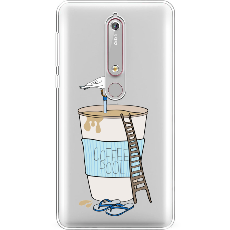 Прозрачный чехол Uprint Nokia 6 2018 Segull in Cofee Pool