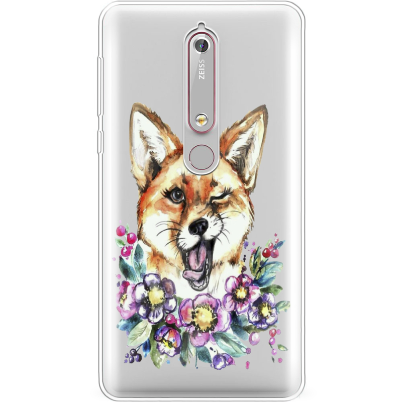 Прозрачный чехол Uprint Nokia 6 2018 Winking Fox