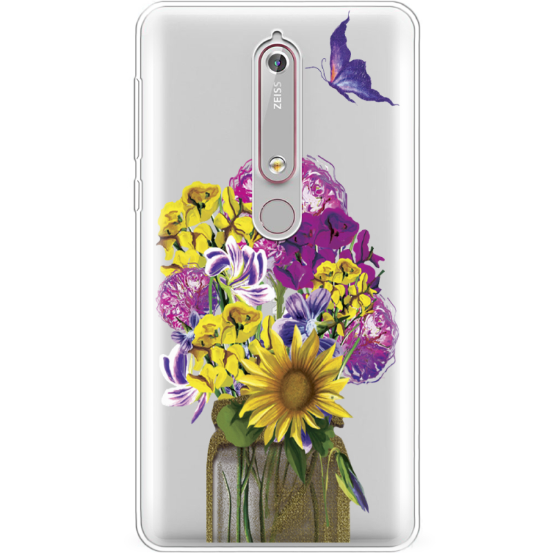 Прозрачный чехол Uprint Nokia 6 2018 My Bouquet