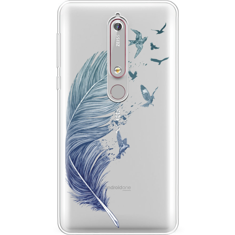 Прозрачный чехол Uprint Nokia 6 2018 Feather