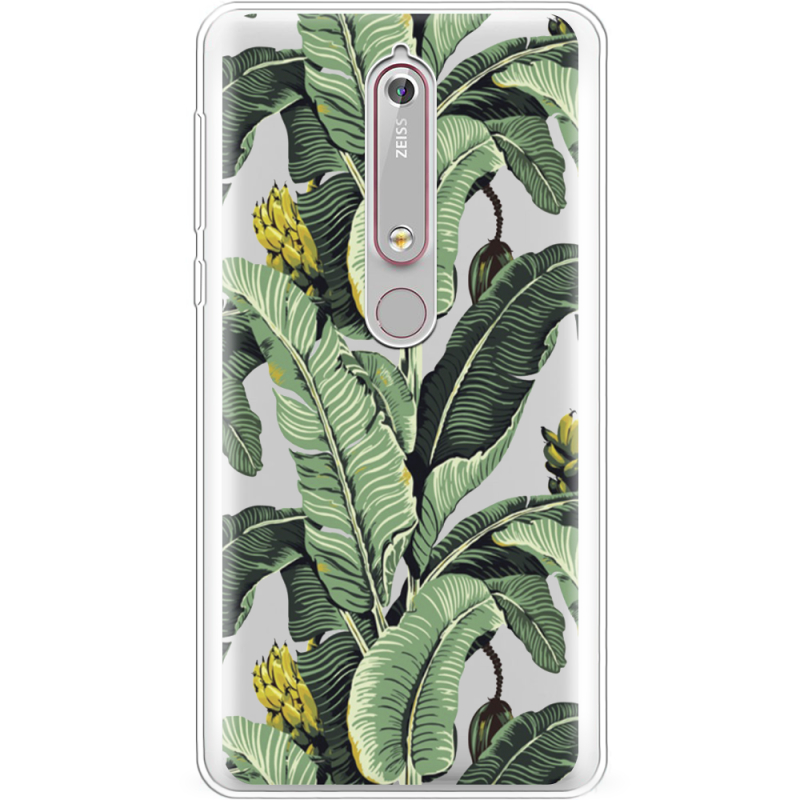 Прозрачный чехол Uprint Nokia 6 2018 Banana Leaves