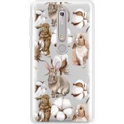 Прозрачный чехол Uprint Nokia 6 2018 Cotton and Rabbits