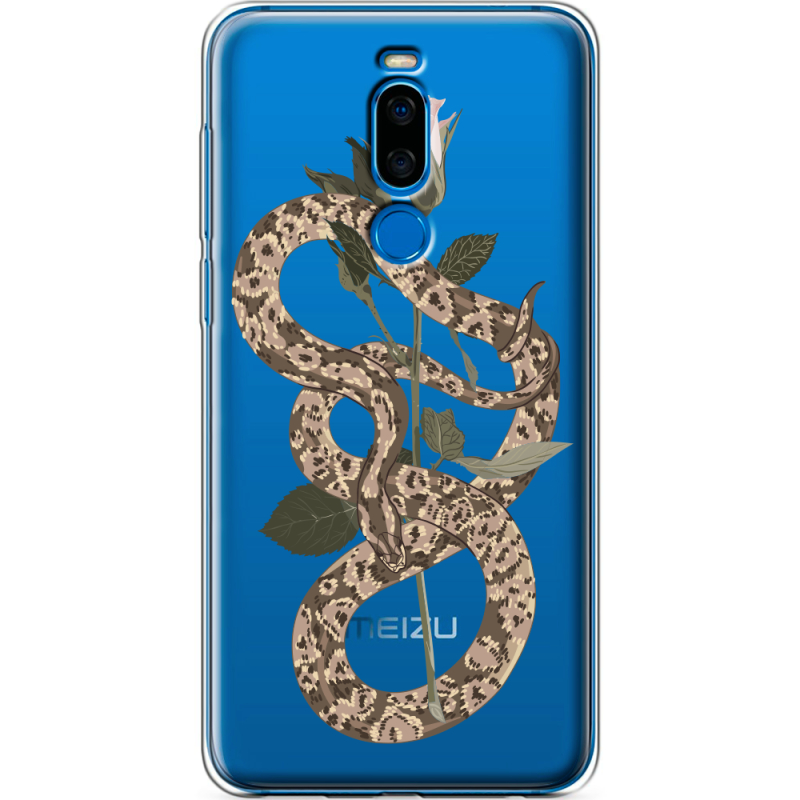Прозрачный чехол Uprint Meizu X8 Glamor Snake