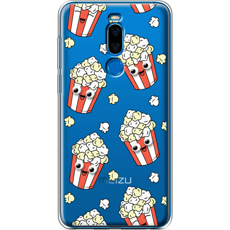 Прозрачный чехол Uprint Meizu X8 с 3D-глазками Popcorn