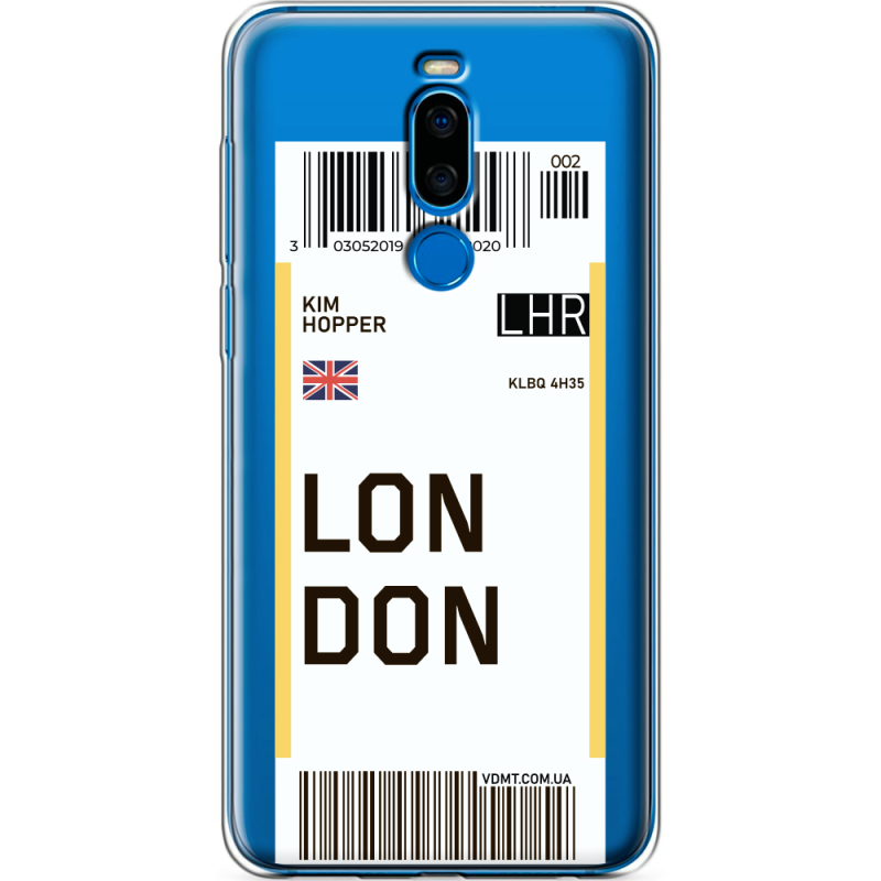 Прозрачный чехол Uprint Meizu X8 Ticket London