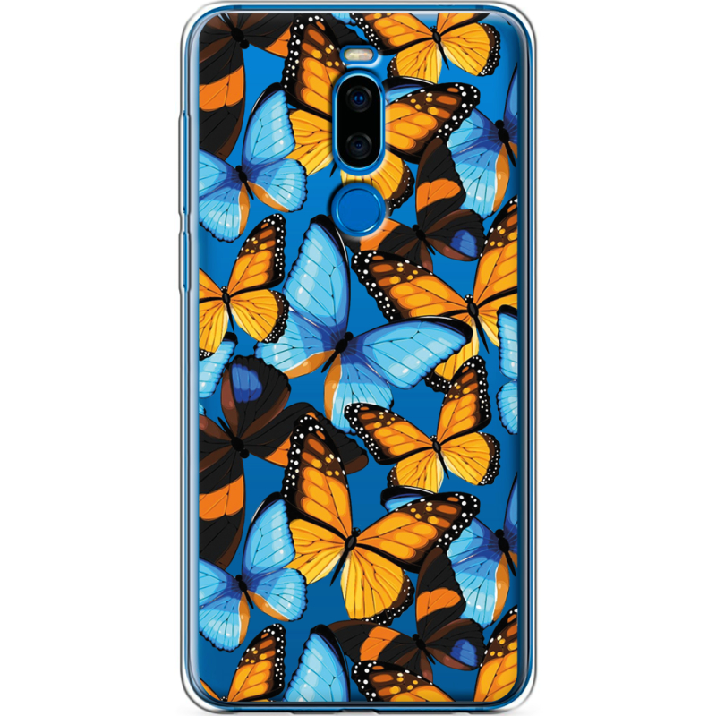 Прозрачный чехол Uprint Meizu X8 Butterfly Morpho
