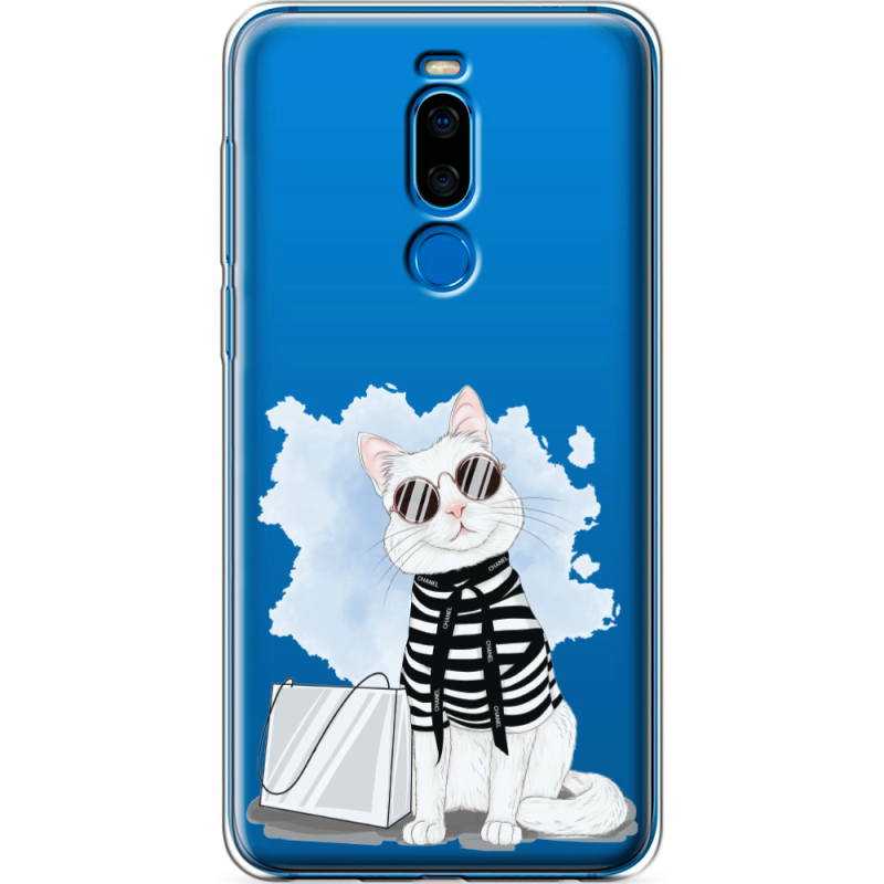 Прозрачный чехол Uprint Meizu X8 Cat Style