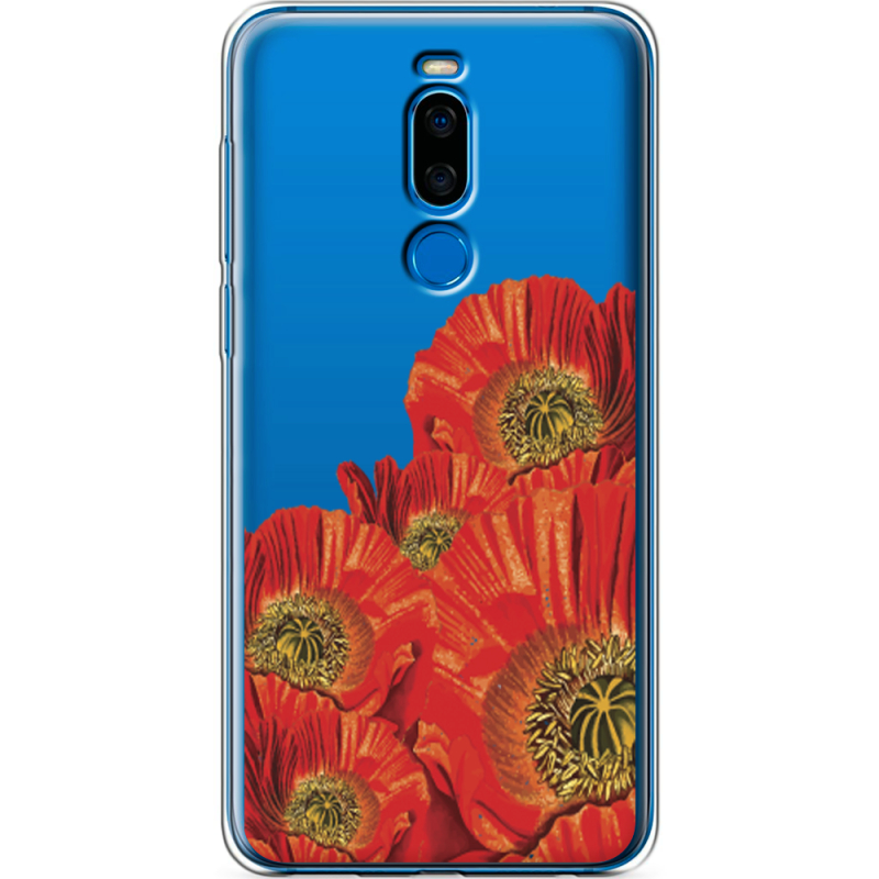 Прозрачный чехол Uprint Meizu X8 Red Poppies