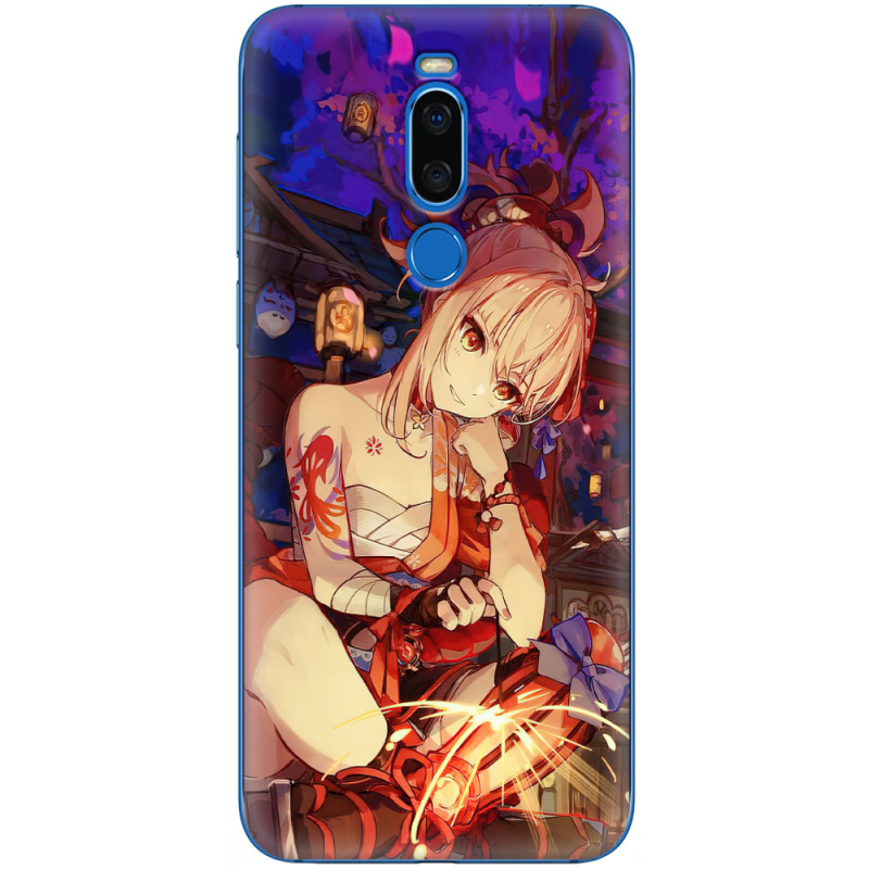Чехол Uprint Meizu X8 Genshin Ёимия с огоньком